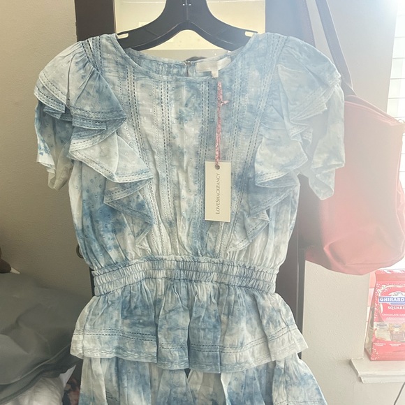 Love shack fancy tie dye blue Natasha dress - Picture 3 of 5